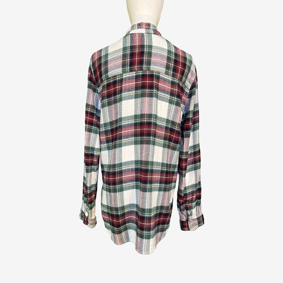 American Eagle Ahh-Mazingly Soft Plaid Flannel Shirt XL Green Red Classic Fit - Picture 5 of 9
